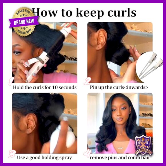Body Wave Human Hair Extensions 20-24 Inch 3 Bundles with 5x5 HD Lace Closure